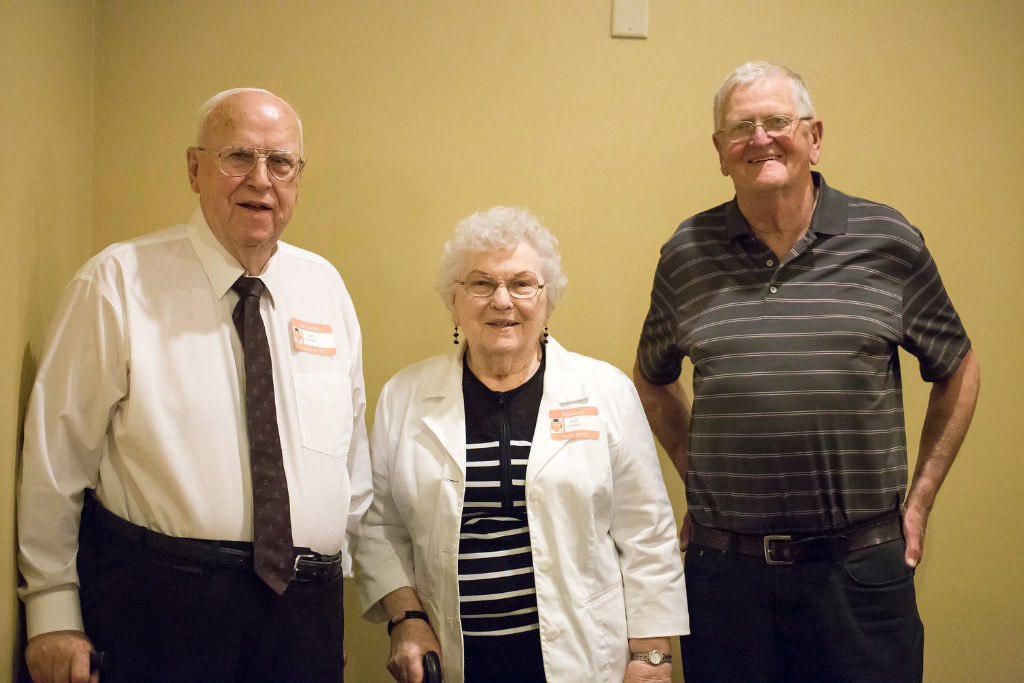 Guests of Honor.  Faculty members Tom Leimer, Ruth Larson, and Don Brendeland