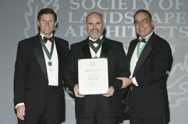 In 2005 Bernie was honored by the American Society of Landscape Architects with his election to the Council of Fellows for his service to the profession. His life and passion has been and is teaching landscape architecture.